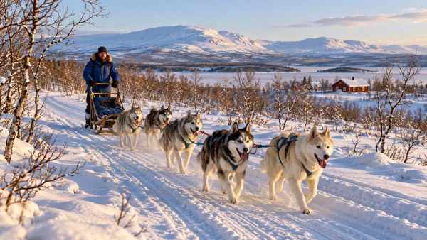 Profitez d’une expérience unique avec les excursions en chien de traîneau en Suède