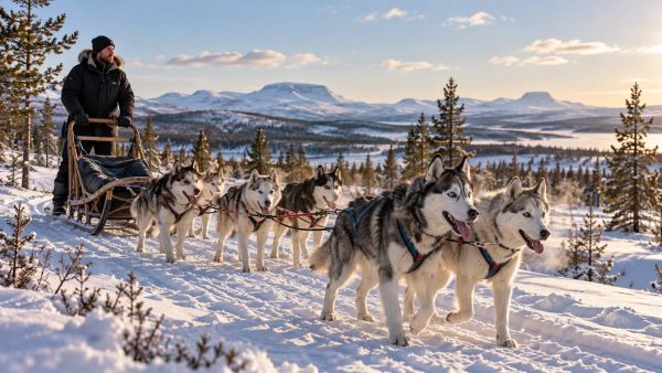 Traîneau à chiens Suède : vivez une aventure polaire avec les Huskies