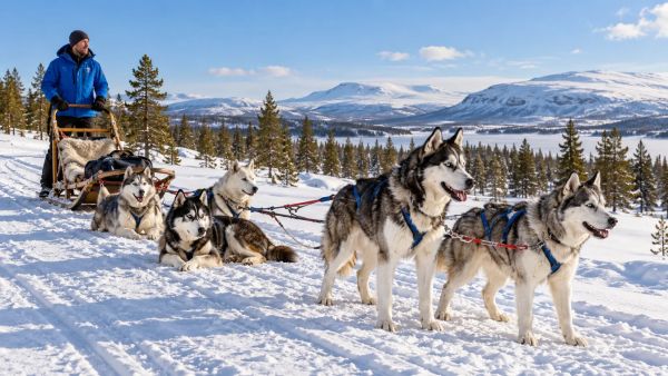 Vivez une aventure unique avec les huskies en Suède